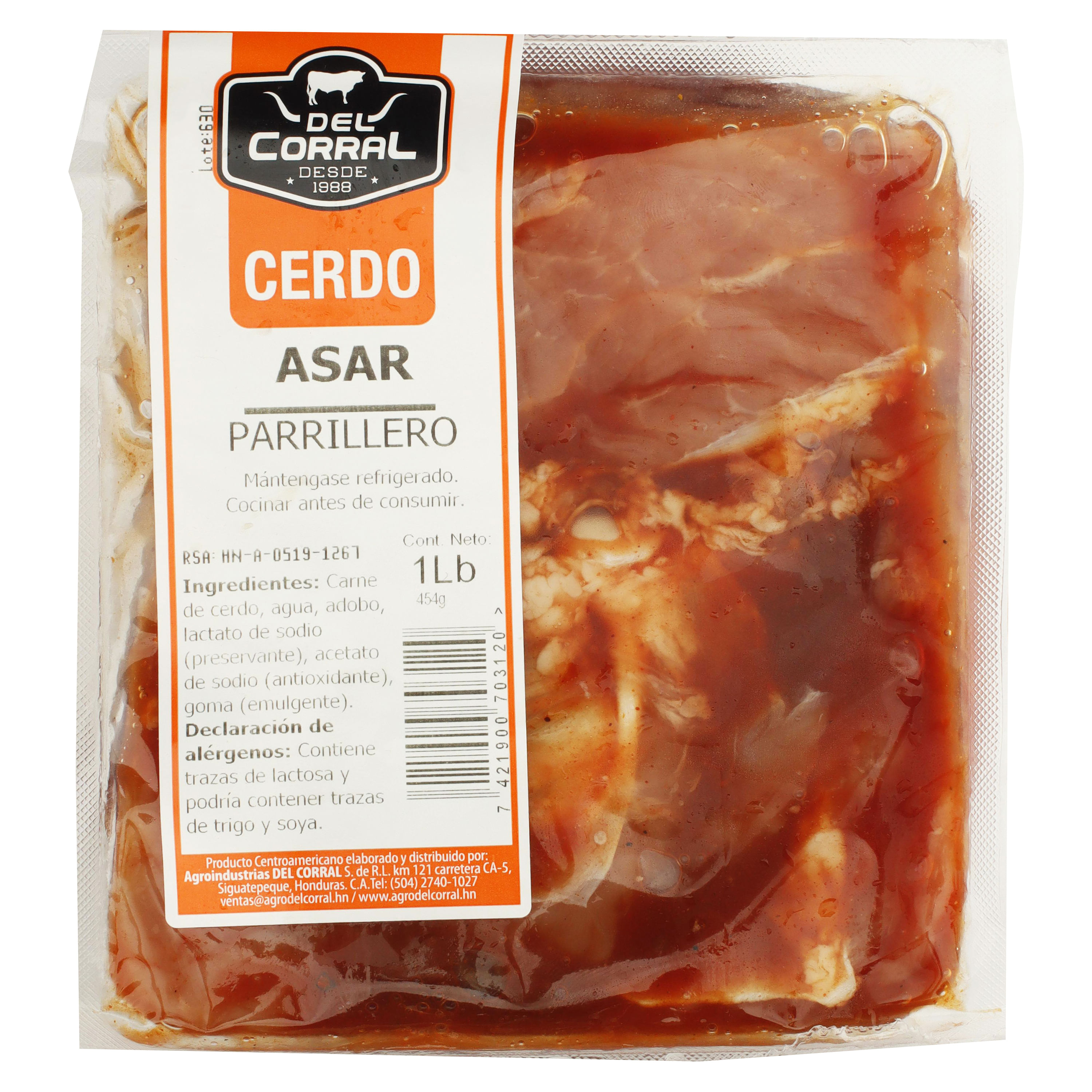Asar de cerdo parillero 1 Libr
