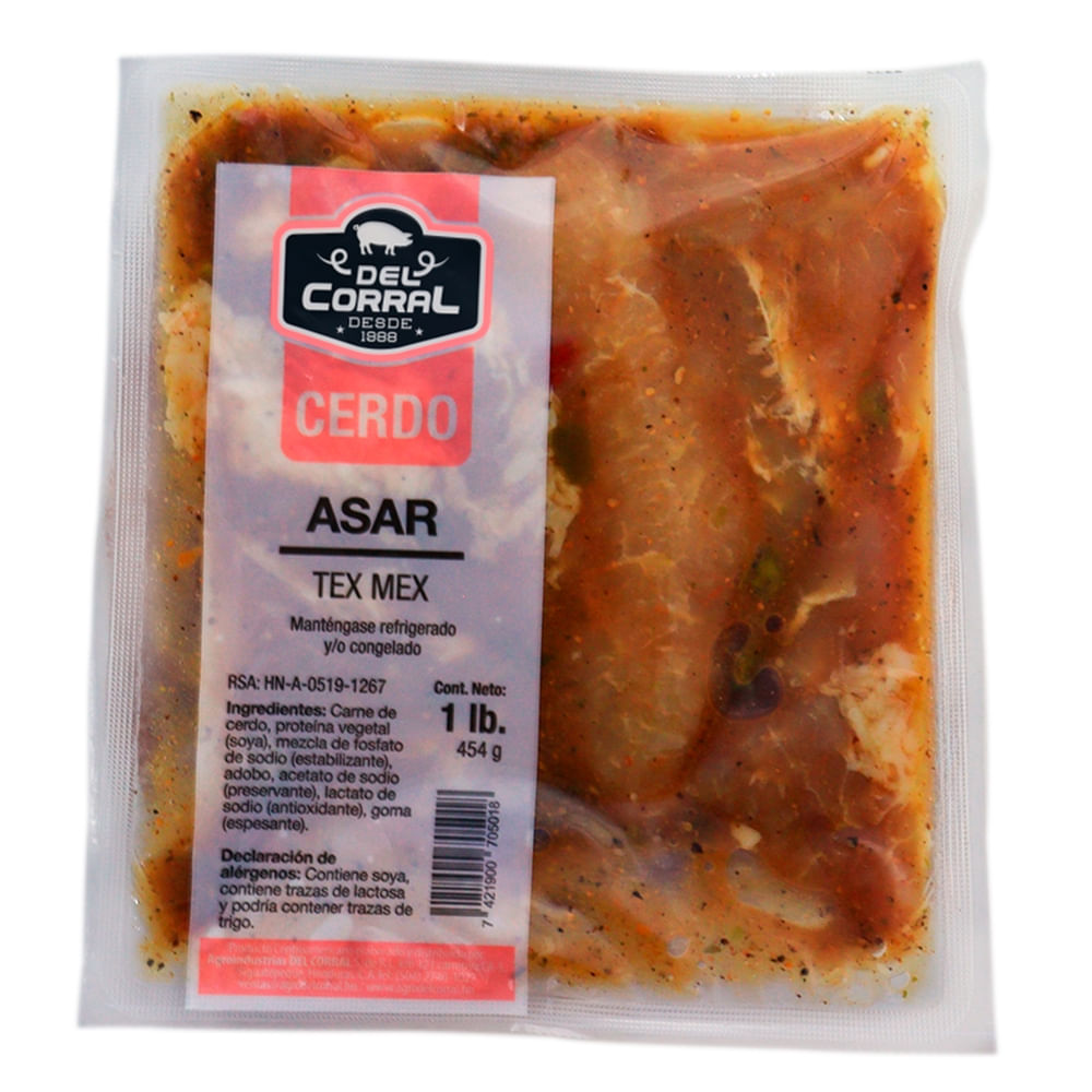 Carne cerdo texmex 1/2 libra