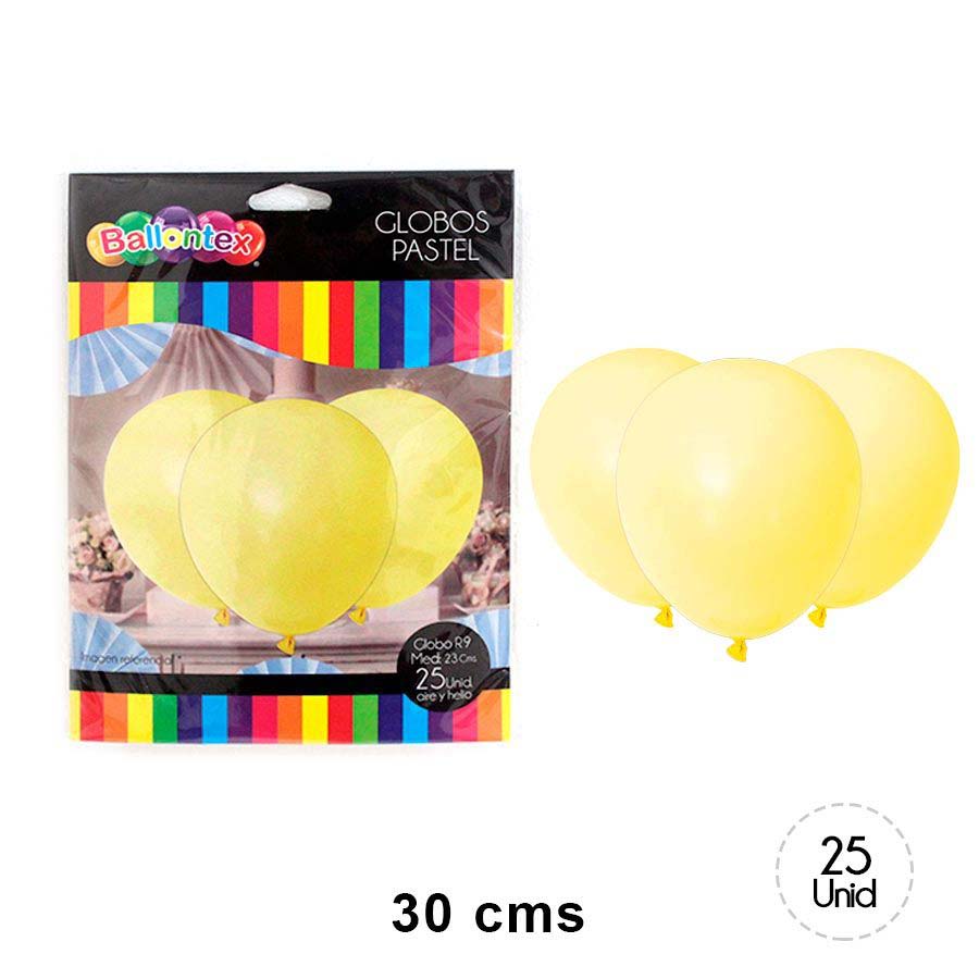 GLOBO*9 PASTEL AMARILLO
