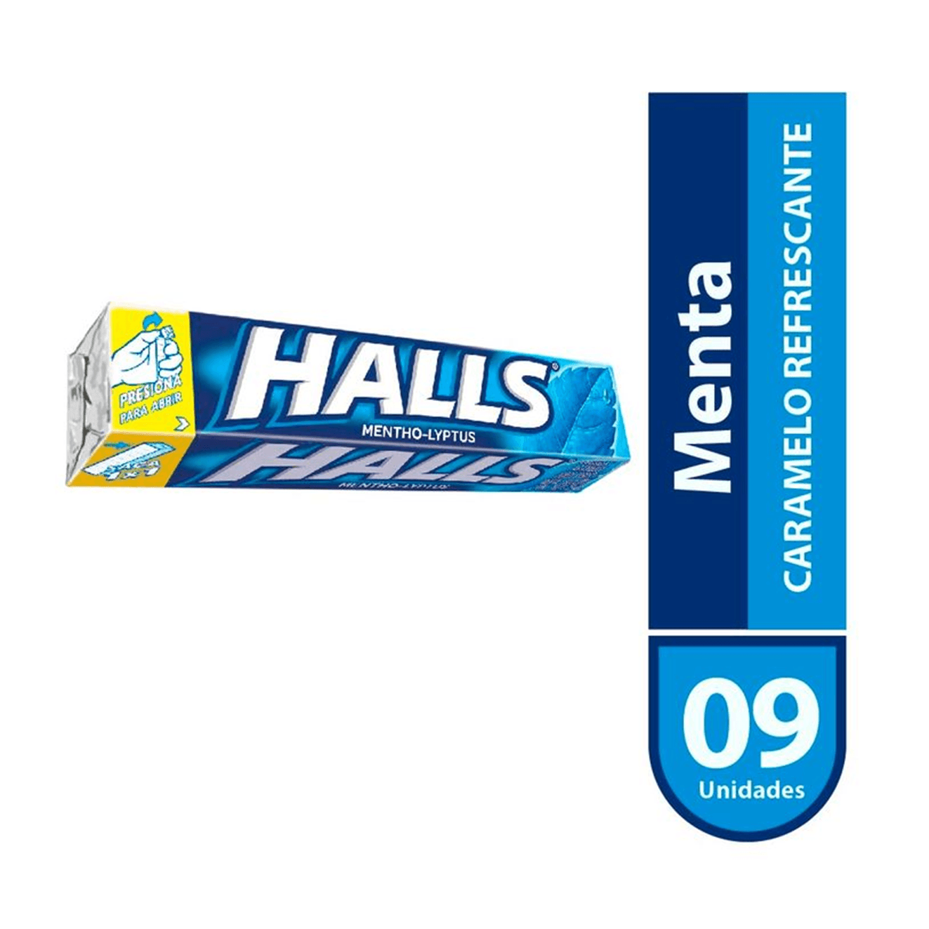 Halls caramelo 9s menthol lypt