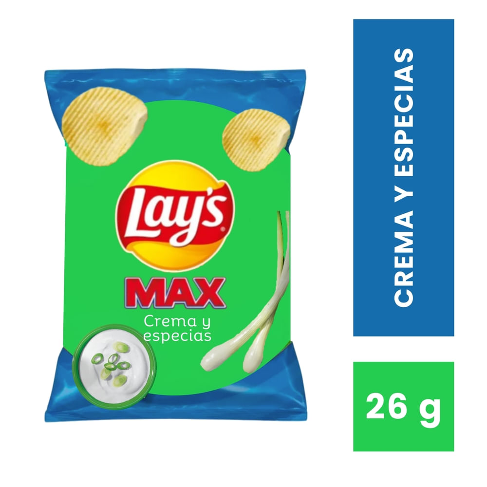 Lays Max Crema y Especias 26g