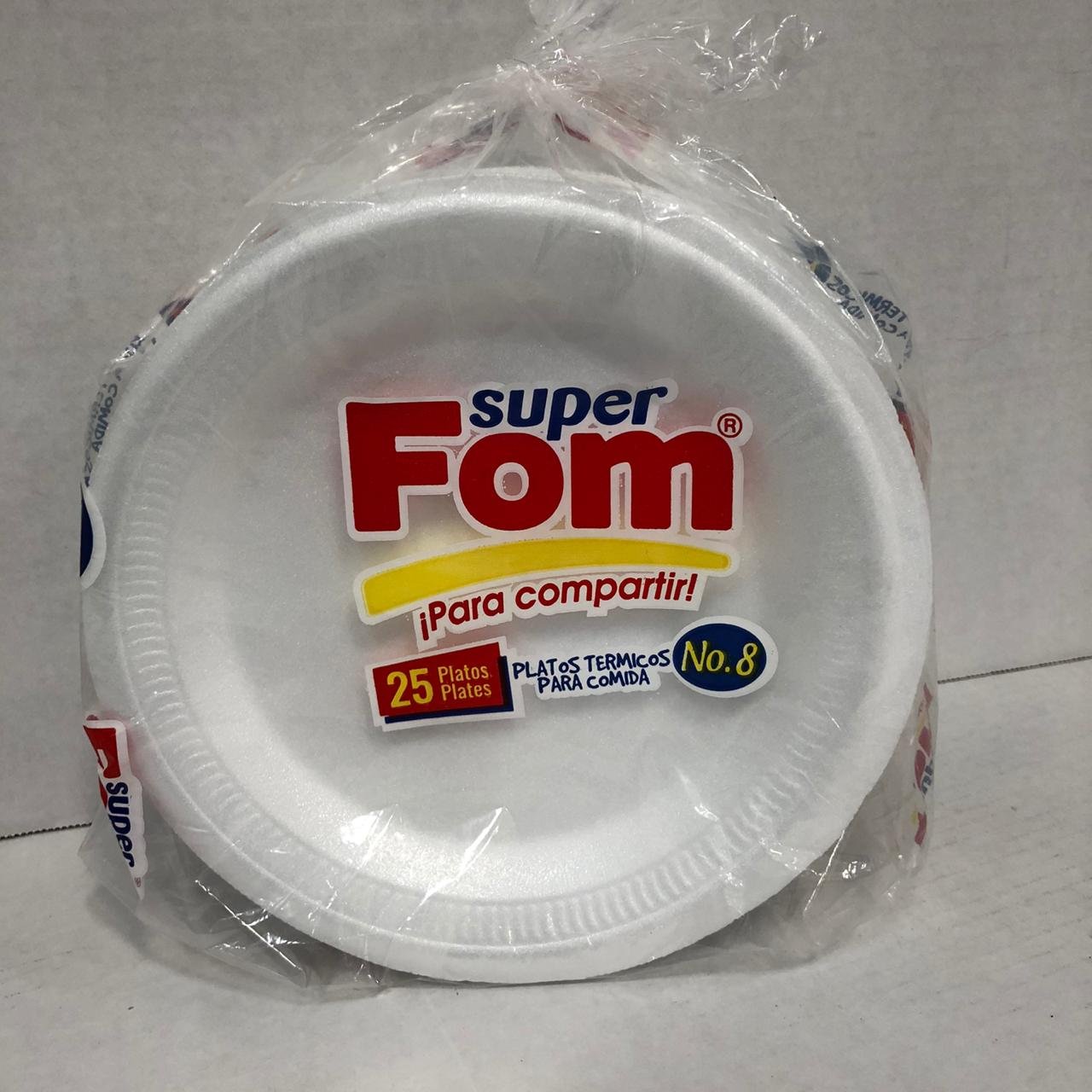 Paquete de platos foampi numer