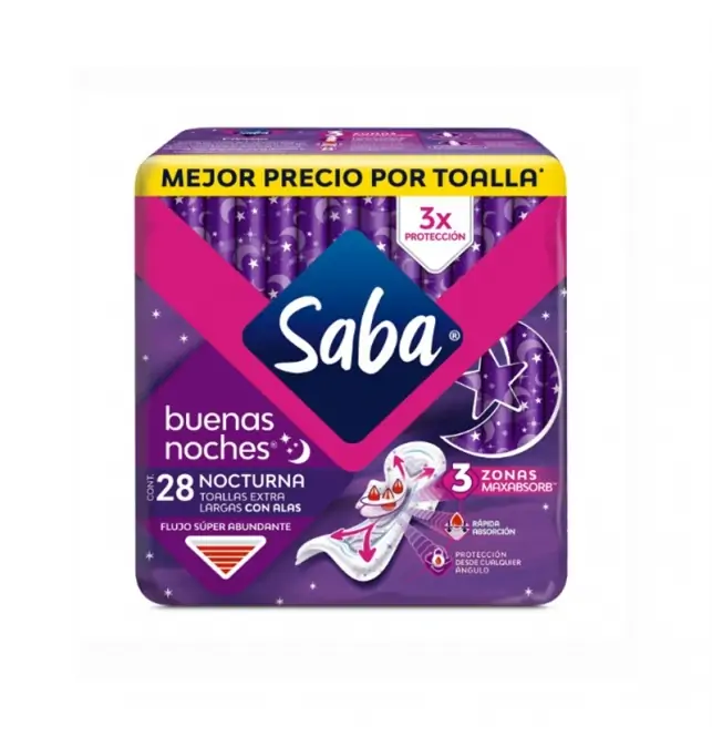 SABA TOALLAS NOCTURNAS